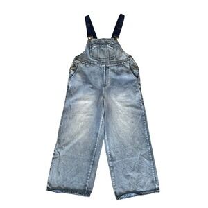 CIDER Women's XL Blue Denim Overalls Wide-Leg Adjustable Straps